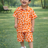 Comfortable Orange Boys Shirt & Shorts Set Rs 678