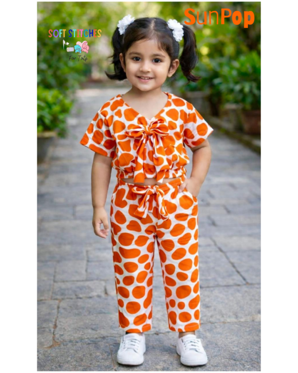 Stylish Girls Orange Coord set Girls