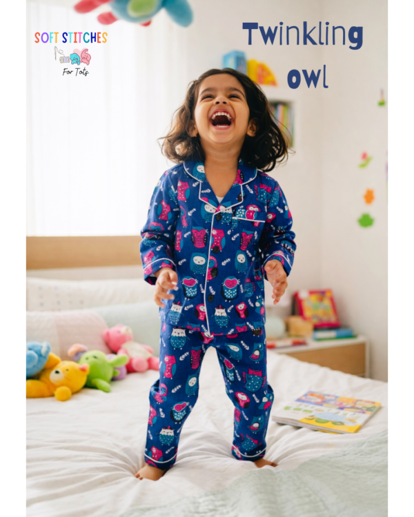 Owl printed unisex nightwear