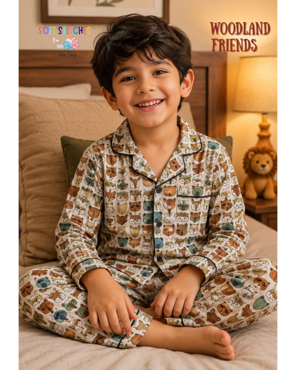 Unisex Dog Print Night suit