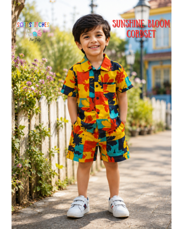 Boy Yellow Leaf Cordset