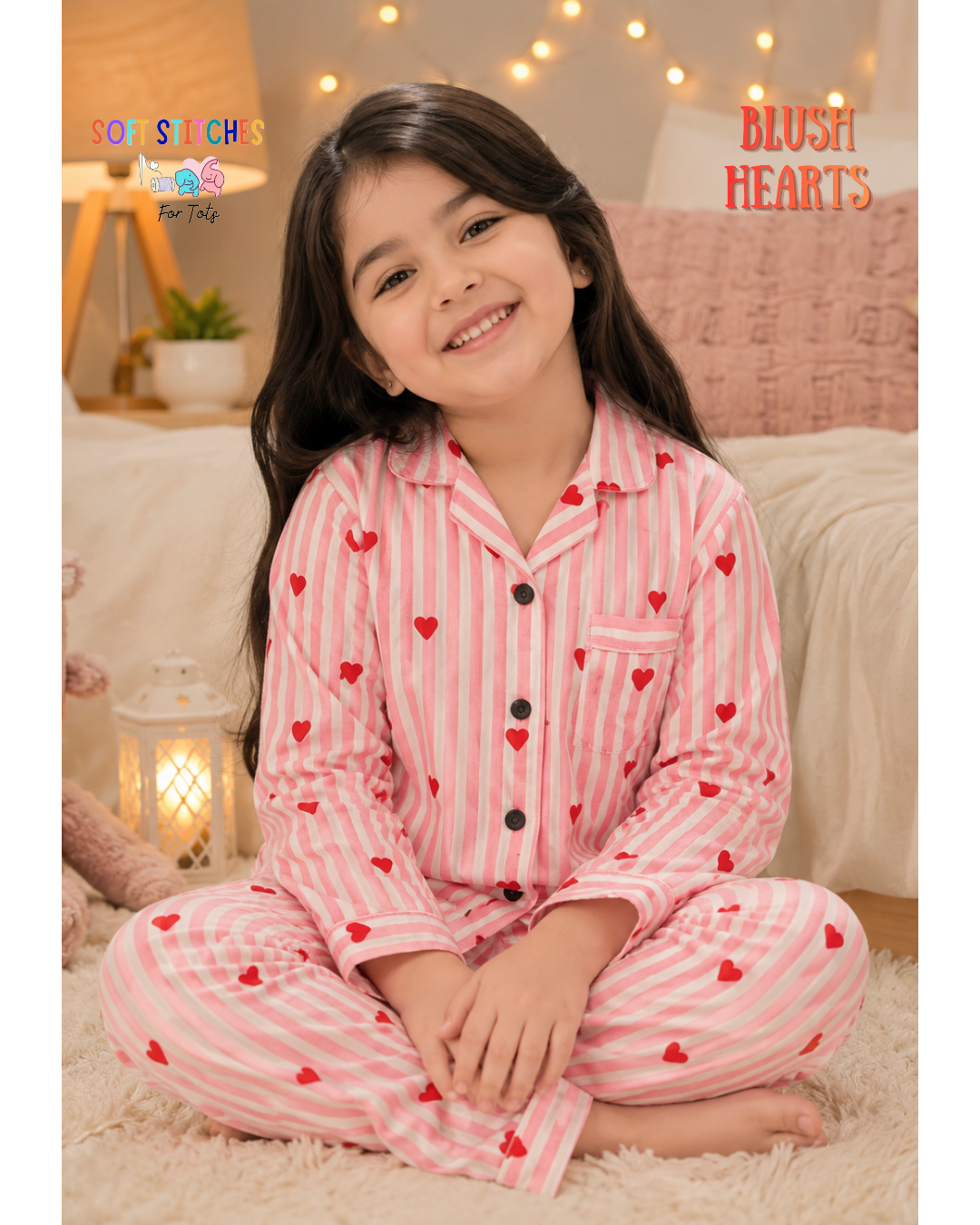 Girl Pink Heart Nightsuit